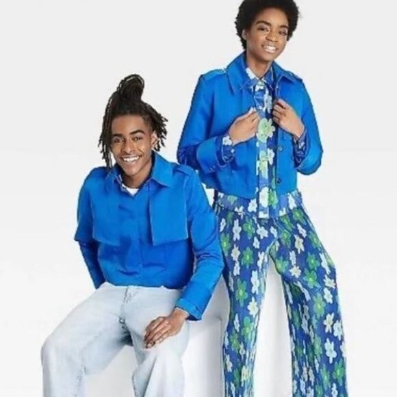 NEW Sammy B x Target Black History Month Blue Cropped Jacket Size 3X - Picture 1 of 10